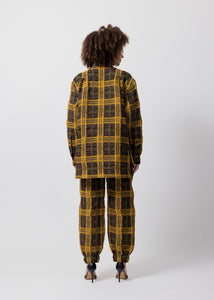 Mustard Check Jacquard Shirt